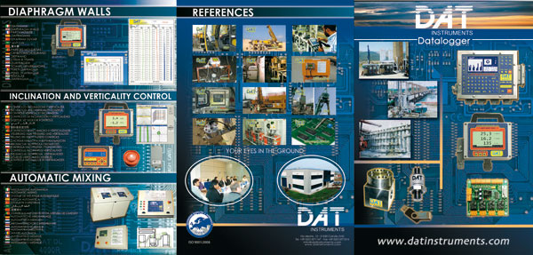 DAT instruments, dataloggers for: Jet grouting – Grouting – Cement injection – TAM grouting – Drilling – MWD – CFA – Deep mixing – Soil mixing – Vibroflotation – Diaphragm walls – Lugeon test – Mineral investigation