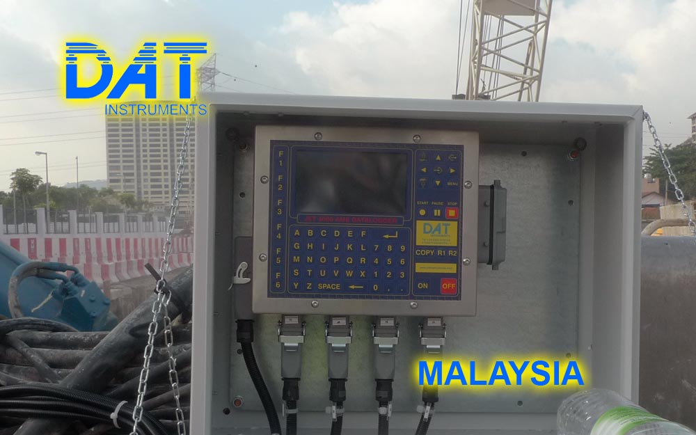 DAT instruments, dataloggers for: Jet grouting – Grouting – Cement injection – TAM grouting – Drilling – MWD – CFA – Deep mixing – Soil mixing – Vibroflotation – Diaphragm walls – Lugeon test – Mineral investigation