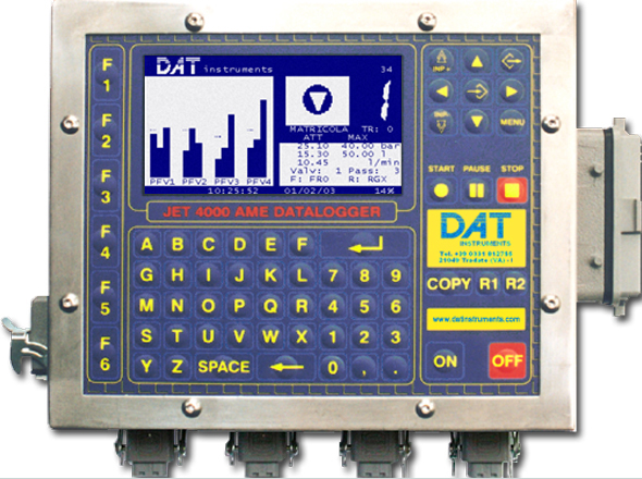 DAT instruments, JET 4000 AME / I, datalogger for Grouting, TAM grouting, Lugeon tests