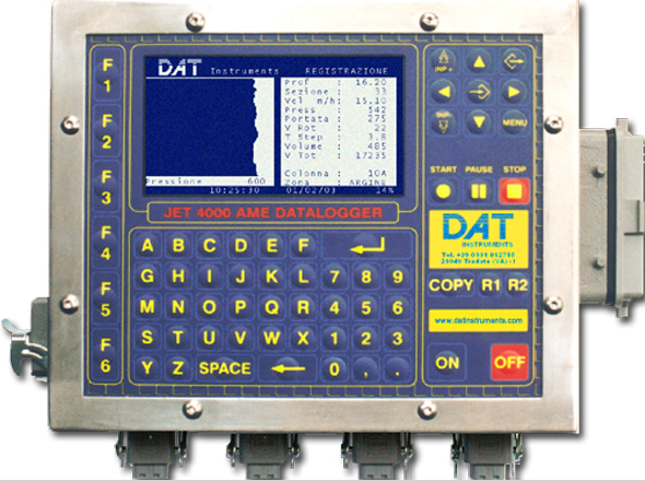 DAT instruments, JET 4000 AME / J, datalogger for Jet grouting, Drilling, MWD, CFA, Deep mixing, Soil mixing, Vibroflotation