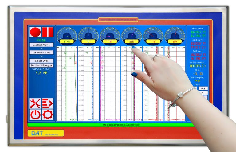 DAT instruments, DAT WideLog, datalogger for HDD, touch screen datalogger