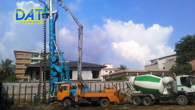 CFA, continuous flight auger, auger cast pile, ACP, sensors, recorder, DAT instruments, concrete pressure sensor, transducer