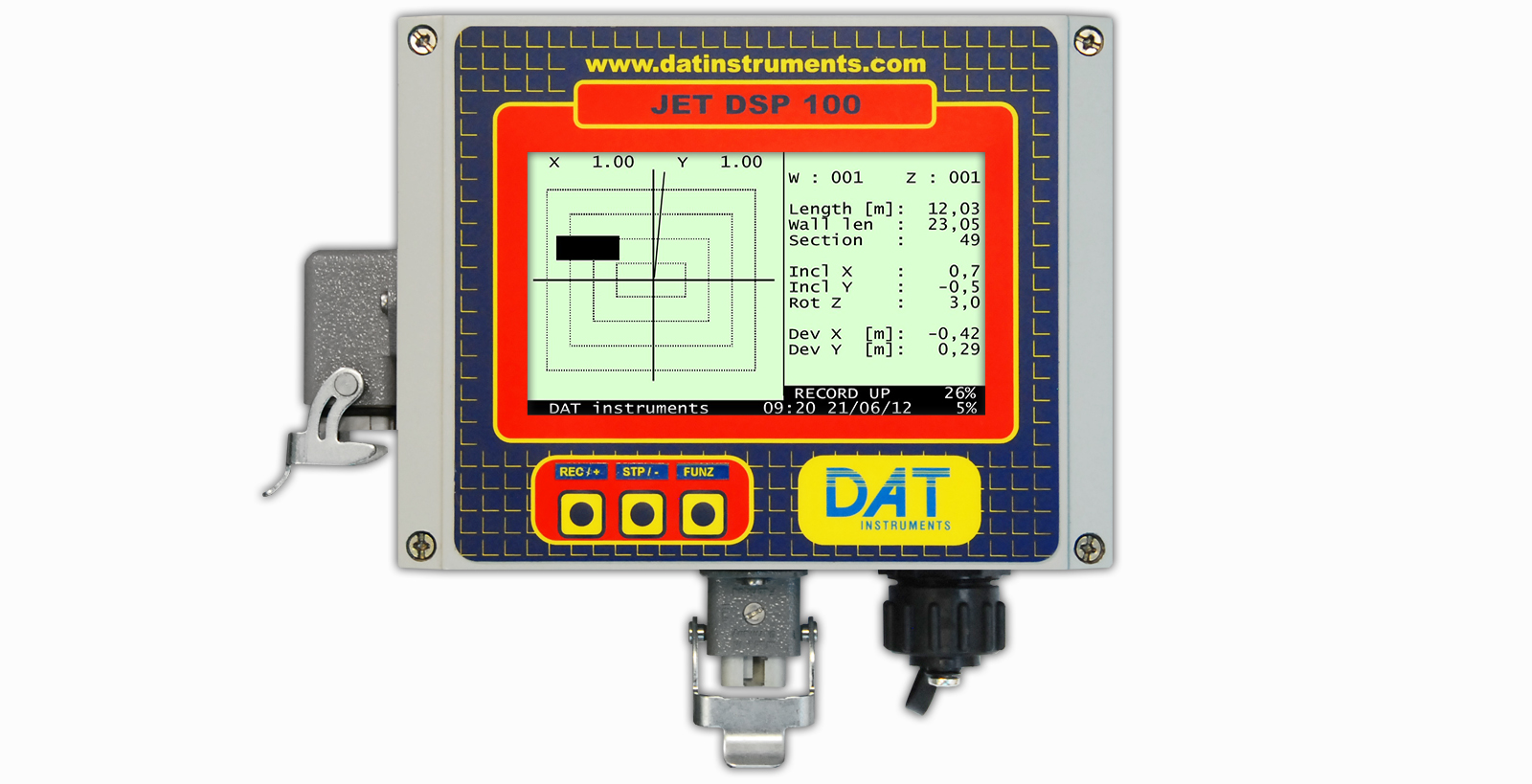 DAT instruments, JET DSP 100 - D, datalogger para Excavación de diafragmas