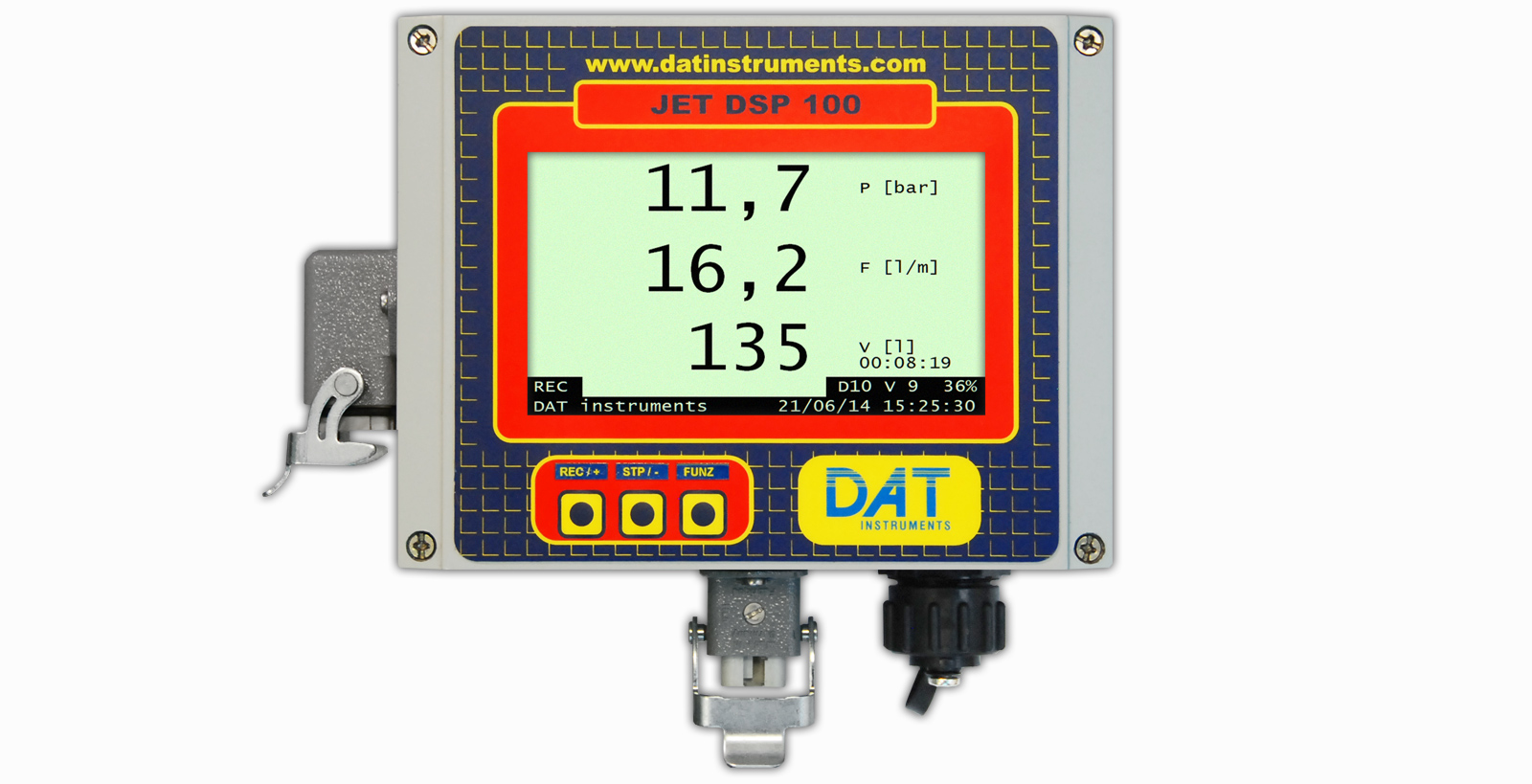 DAT instruments, JET DSP 100 - I - IR - IRT, datalogger para Inyecciones de cemento, Pruebas Lugeon