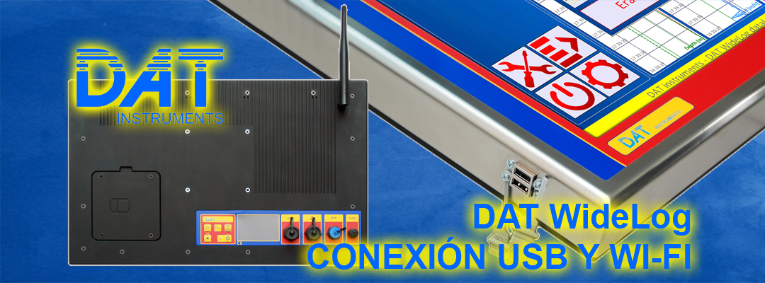 DAT instruments, datalogger para geotecnia y fundaciones especiales, DAT WideLog, conexión USB y Wi-Fi, registrador de datos, ordenador