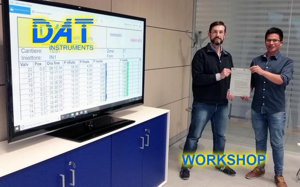 DAT instruments, la importancia del training, datalogger, Amedeo Valoroso