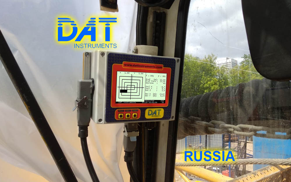 DAT instruments, Rusia, JET DSP 100 D, excavación de diafragmas, datalogger para la metropolitana de Moscù .