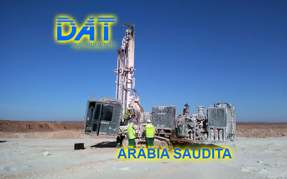 DAT instruments en Arabia Saudita, registro de parametros para sondaje geotécnico JET 4000 AME J y JET SDP IB obra