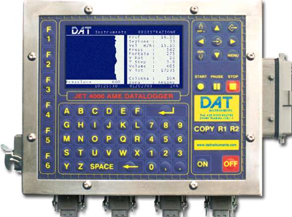 DAT instruments, JET 4000 AME / J, datalogger per Jet grouting, Trivellazioni, DAC test, CFA, Deep mixing, Soil mixing, Vibroflottazione