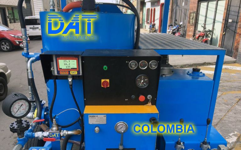 DAT instruments, Colombia, datalogger, grouting, JET DSP 100 IRT, gruppo di miscelazione e iniezione di cemento compatto