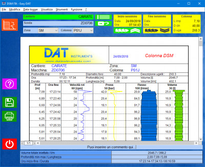 DAT instruments, Deep Soil Mixing, DSM, software Easy DAT