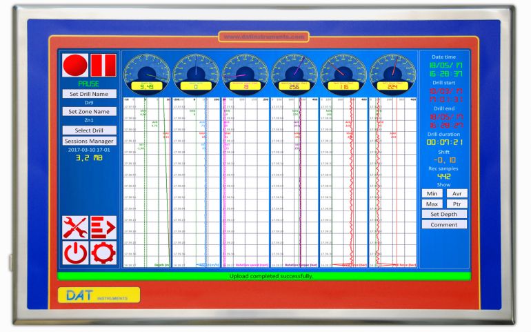 Datalogger per perforazioni e DAC test