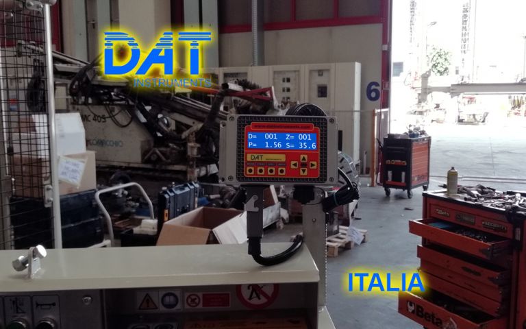 DAT instruments, datalogger, JET SDP IB, installazione nel capannone del produttore di trivelle