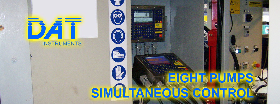 DAT instruments, datalogger, control, eight pumps simultaneous