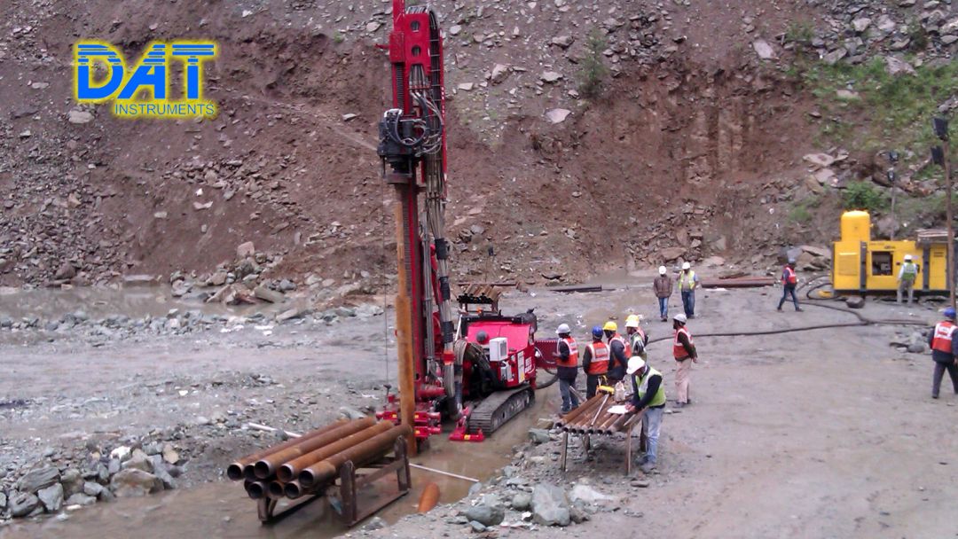 Drilling rig, datalogger, sensors, instrumentation, geotechnical, DAT instruments, MWD, digitalization, recorder, Real-Time construction site monitoring Data Logger